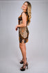 Madarine Collar Sleeveless Mini Bodycon Dress - D097
